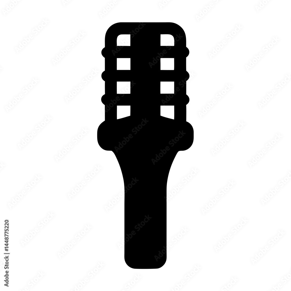 Poster stylized illustration of a handheld microphone with grid pattern on the head