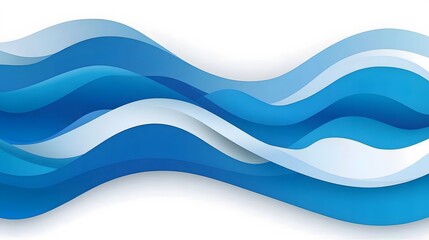 Naklejka premium Abstract Blue Wave Background Design Modern Flowing Curves