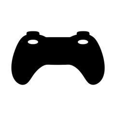 A Simple Black and White Vector Image of a Game Controller Icon