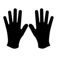 Black silhouette of open human hands against a white background with fingers