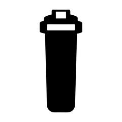 Sleek black reusable water bottle with ergonomic grip and convenient carry handle