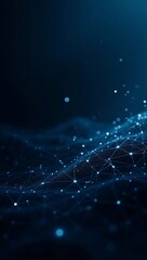 Abstract digital network representing interconnected nodes and data flow, ideal for technology and science concepts