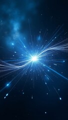 Obraz premium A stunning abstract image of an explosion in deep space, the center point radiates with intense light 
