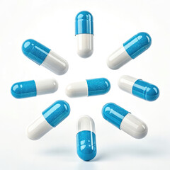 pills isolated on white background