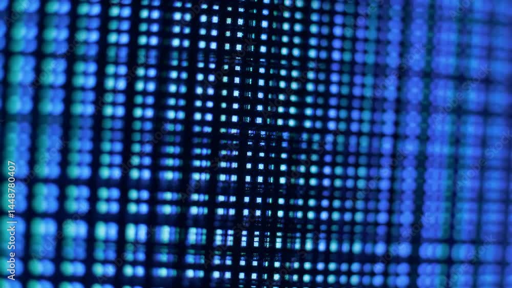 Poster abstract grid pattern glowing with blue light for futuristic tech background