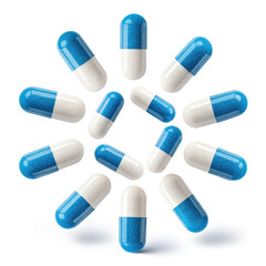 pills isolated on white background