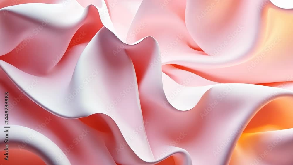 Poster elegant waves of soft fabric create a dreamy visual in a warm setting that inspires creativity and r