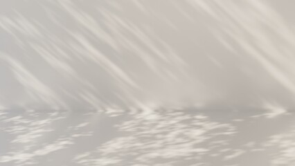 Fototapeta premium Organic drop shadow on a white wall