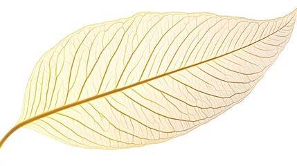 Obraz premium Golden Skeleton Leaf Detailed Macro Photography
