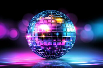 Disco ball with a purple and blue color