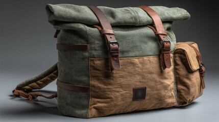 Eco-friendly backpack in earthy tones with minimalist design for sustainable living