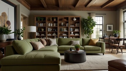 Serene Green Living Room