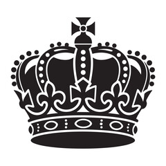 Ornate Royal Crown Design Art & Illustration