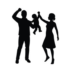 silhouettes of people dancing