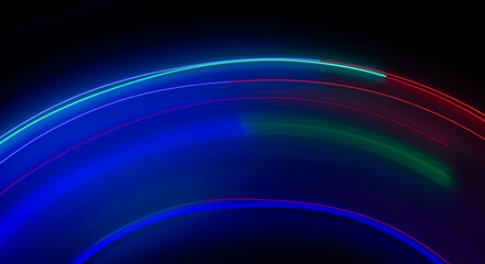 flashes of colored lights in the dark