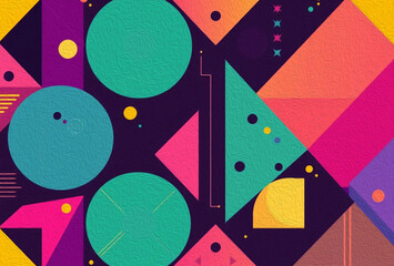 Abstract technology background. . Oil paint illustration.