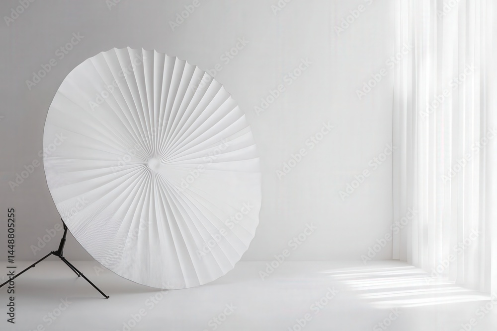 Poster white studio background with soft gradient lighting for product mockups