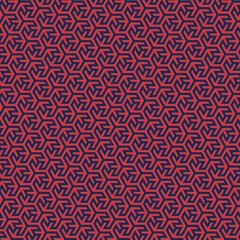 Geometric Pattern in Red and Blue