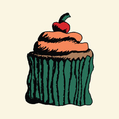 cupcake abstract surrealism art illustration