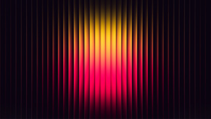 Summer sunset glow with vibrant gradient light with fractal glass effect and illuminated with warm blending glowing tones. Vibrant sunset glowing through geometric structural glass. Vector background