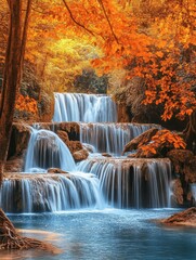Fototapeta premium Autumn Waterfall