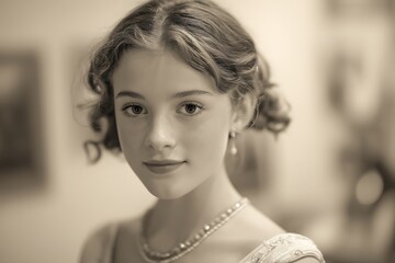 Fototapeta premium Portrait Elegant Beautiful Young Smartly Dressed 