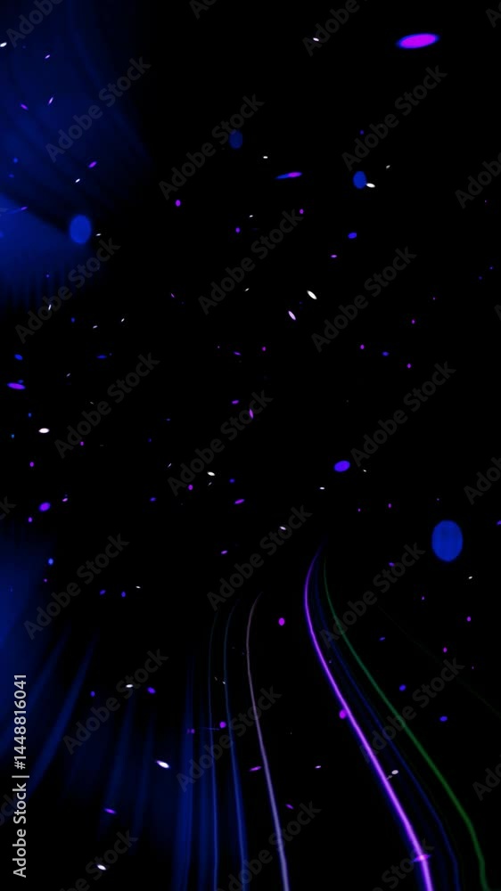 Poster Vibrant colors blend and swirl effortlessly, creating an enchanting visual experience in a dark background setting