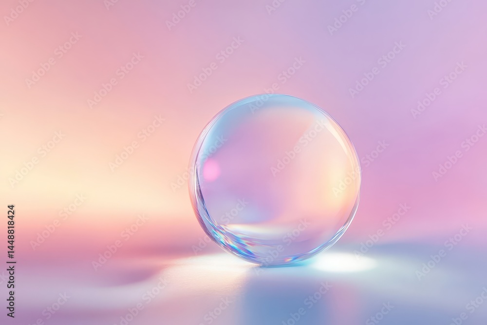 Poster pearl-toned futuristic background with translucent light and soft color diffusion