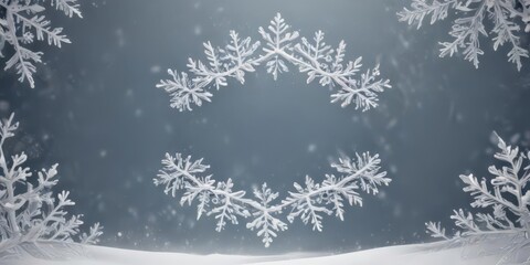 Delicate snowflake frame, vector Christmas card template ,  celebration,  design