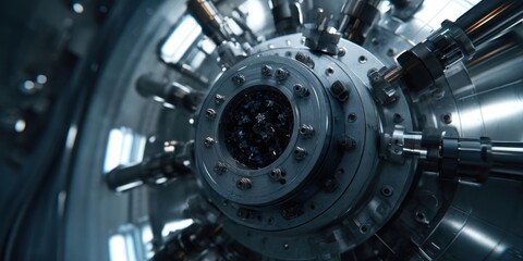 Fototapeta premium Nuclear Fission Reactor Nucleus in Operation