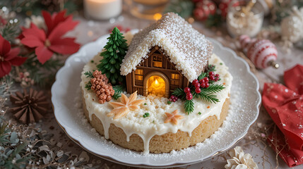 tortine  decorate su piatto_natale