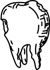 Tooth with Decay Sketch for Education
