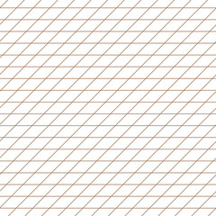 Jointfree geometric pattern with golden color line and shape. Diagonal Grid Texture.