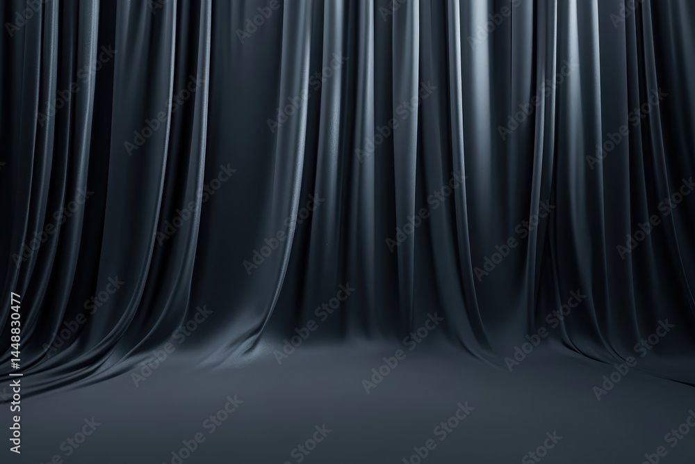 Aufkleber smooth slate gray matte background with vertical luminous beam and ambient glow