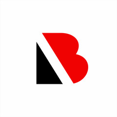 Simple modern letter NB logo design with a heart symbol concept on the letter B.