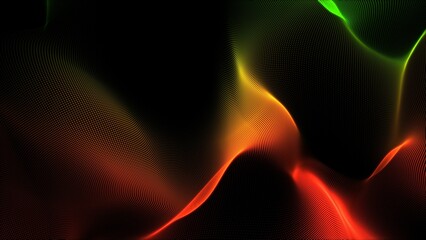 Smoky black backgrounded object made by various color dot particles.