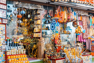 Colorful souvenir shop