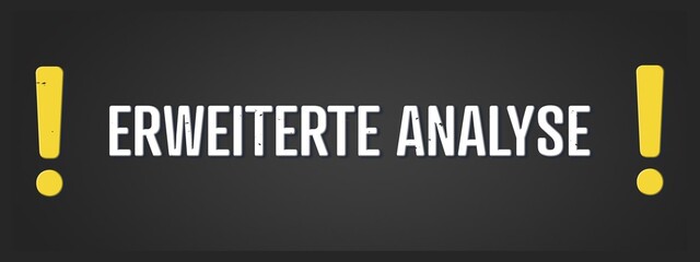 Erweiterte Analyse (Advanced analysis) - A blackboard illustration with white text.