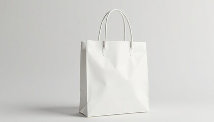 Single white cotton shopping bag, clean, crisp background, clean, canvas bag