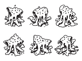 Nachos with Cheese Line Art