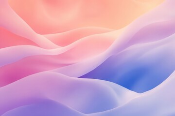 Fototapeta premium Pastel Gradient Mountain Landscape with Soft Haze and Serene Atmosphere