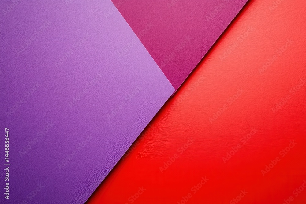 Aufkleber bold red and purple diagonal gradient blocks abstract background