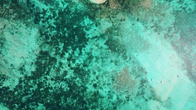 4K Aerial Drone Footage of Guyam Island in Siargao, Philippines &ndash; Tropical Sandbar, Clear Blue Water, and Palm Trees