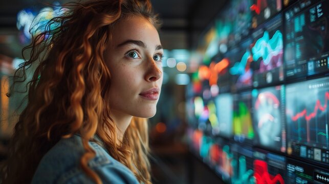 Futuristic digital marketing strategy session where the team leverages buyer personas to create optimized email content and meet their goals