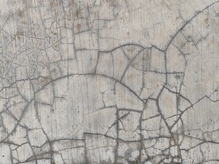 Fototapeta premium Cracked concrete wall texture with dark lines surface texture background texture abstract background concrete