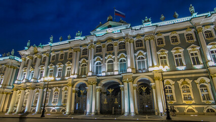 Winter Palace in Saint Petersburg timelapse hyperlapse