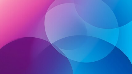 Abstract Purple Blue Gradient Overlapping Circles Background