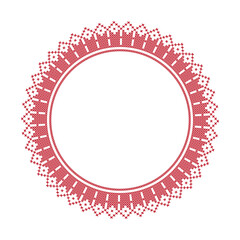 Naklejka premium Traditional folk embroidery frame design
