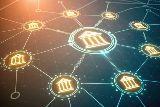 Digital Network of Financial Institutions and Banking Connections