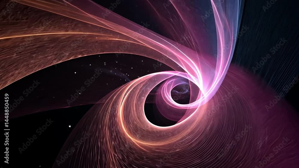 Poster dynamic light form: a mesmerizing display of light and motion, with a focus on a swirling, ethereal 